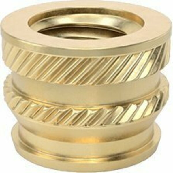 Bsc Preferred Tapered Heat-Set Inserts for Plastic 10-32 Thread Size 0.225 Installed Length Brass, 50PK 93365A154